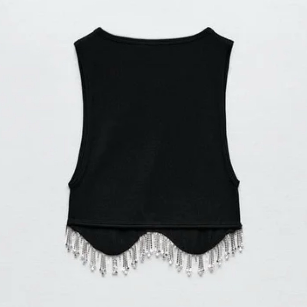 Zara Seamless Rhinestone Top - Picture 7 of 13